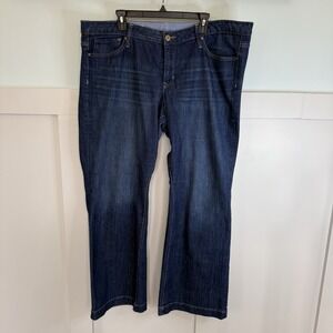 Gap Long And Lean Bootcut Jeans Women's Size 20R Dark Wash Plus Size Mid Rise